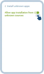 Allow installation from unknown sources on Android device